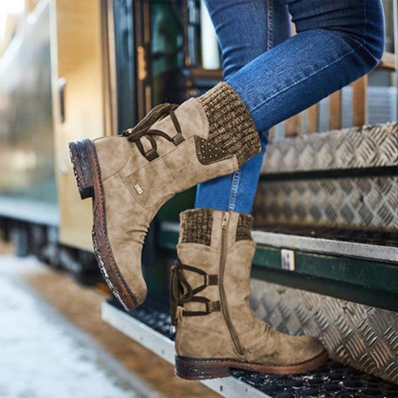 Damskie buty zimowe na niskim obcasie | Wygodny i ciepły design 0