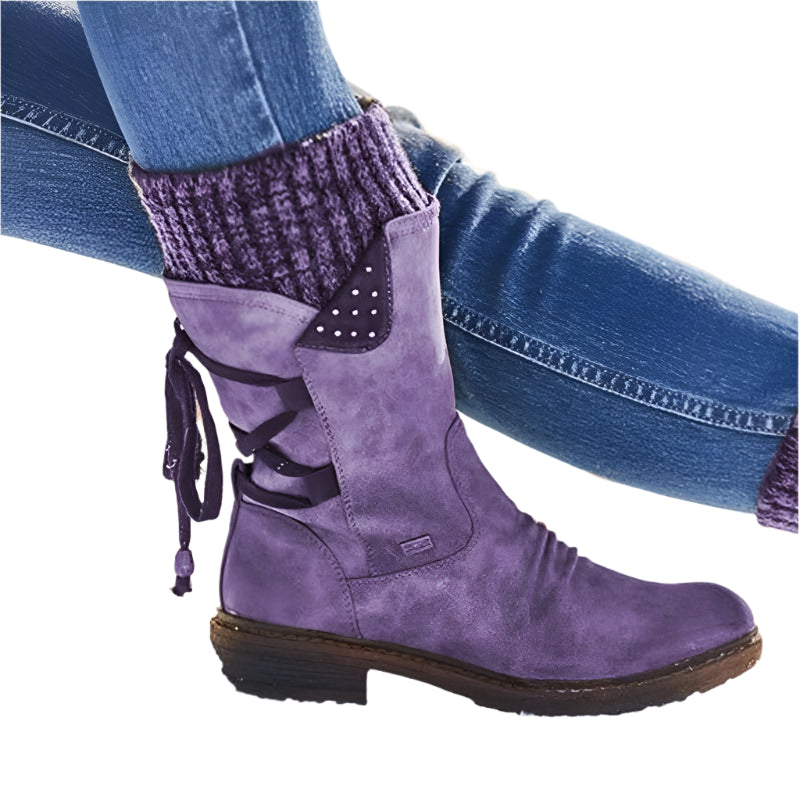 Damskie buty zimowe na niskim obcasie | Wygodny i ciepły design 7