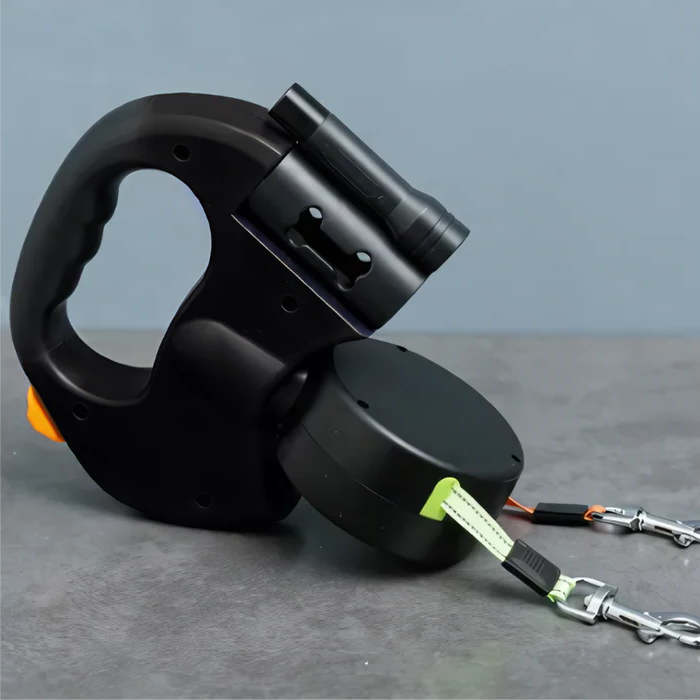 Podwójna smycz dla psa - TangleFree - światło LED i obrót 360° 0
