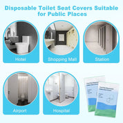 10er-Packung Einweg-Toilettensitzbezüge | Doppellagig Wasserdicht | Einzeln Verpackt | PureSeat 3