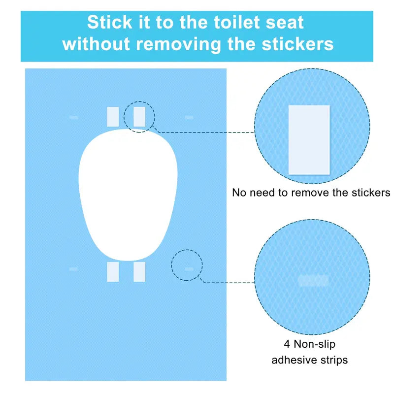 10er-Packung Einweg-Toilettensitzbezüge | Doppellagig Wasserdicht | Einzeln Verpackt | PureSeat 5