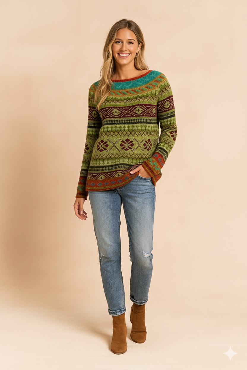 Selena | Sweter z Wyrazistym Nadrukiem