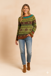 Selena | Sweter z Wyrazistym Nadrukiem
