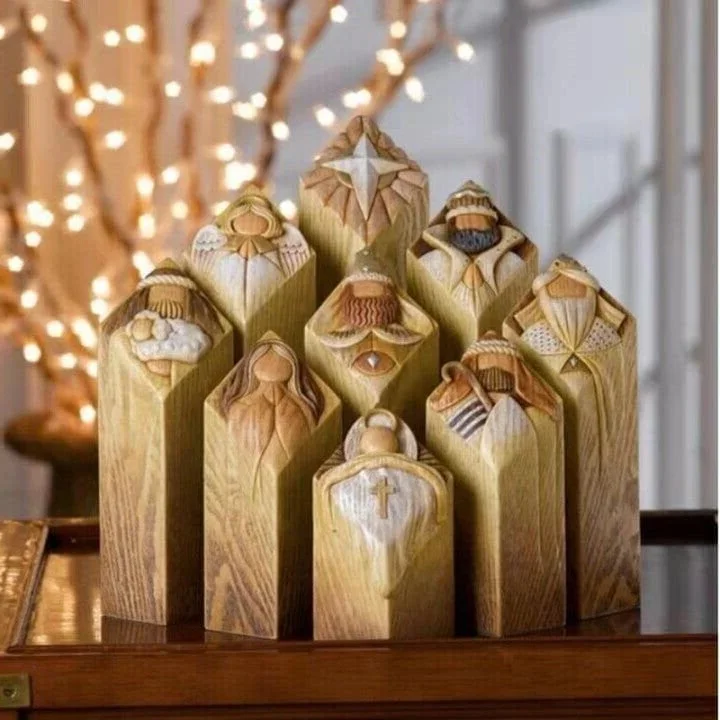 9 szt. figurek filarów szopki bożonarodzeniowej 0