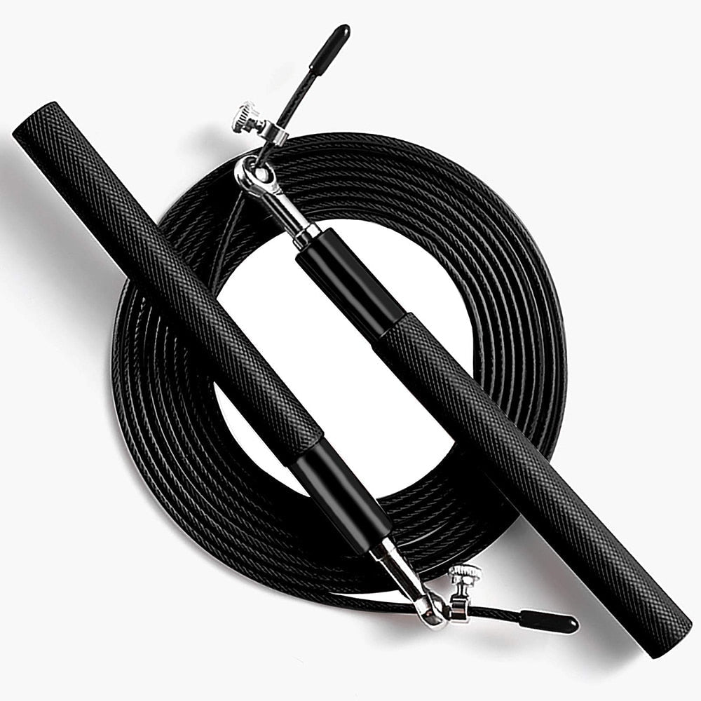 AeroSpin 360 Jump Rope – Regulowana stalowa linka do skakania z aluminiową rączką 0