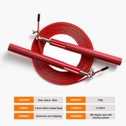AeroSpin 360 Jump Rope – Regulowana stalowa linka do skakania z aluminiową rączką 7