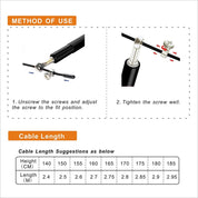 AeroSpin 360 Jump Rope – Regulowana stalowa linka do skakania z aluminiową rączką 8