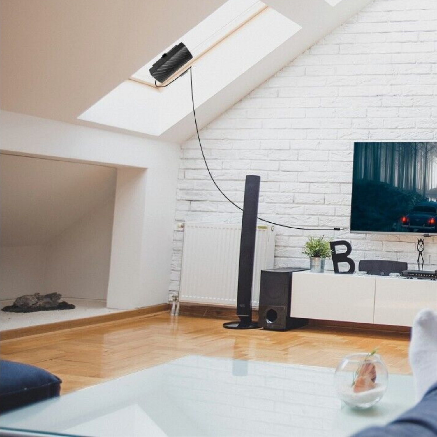 Antena cyfrowa HDTV 4K o dużym zasięgu do użytku wewnętrznego, 600 mil 1