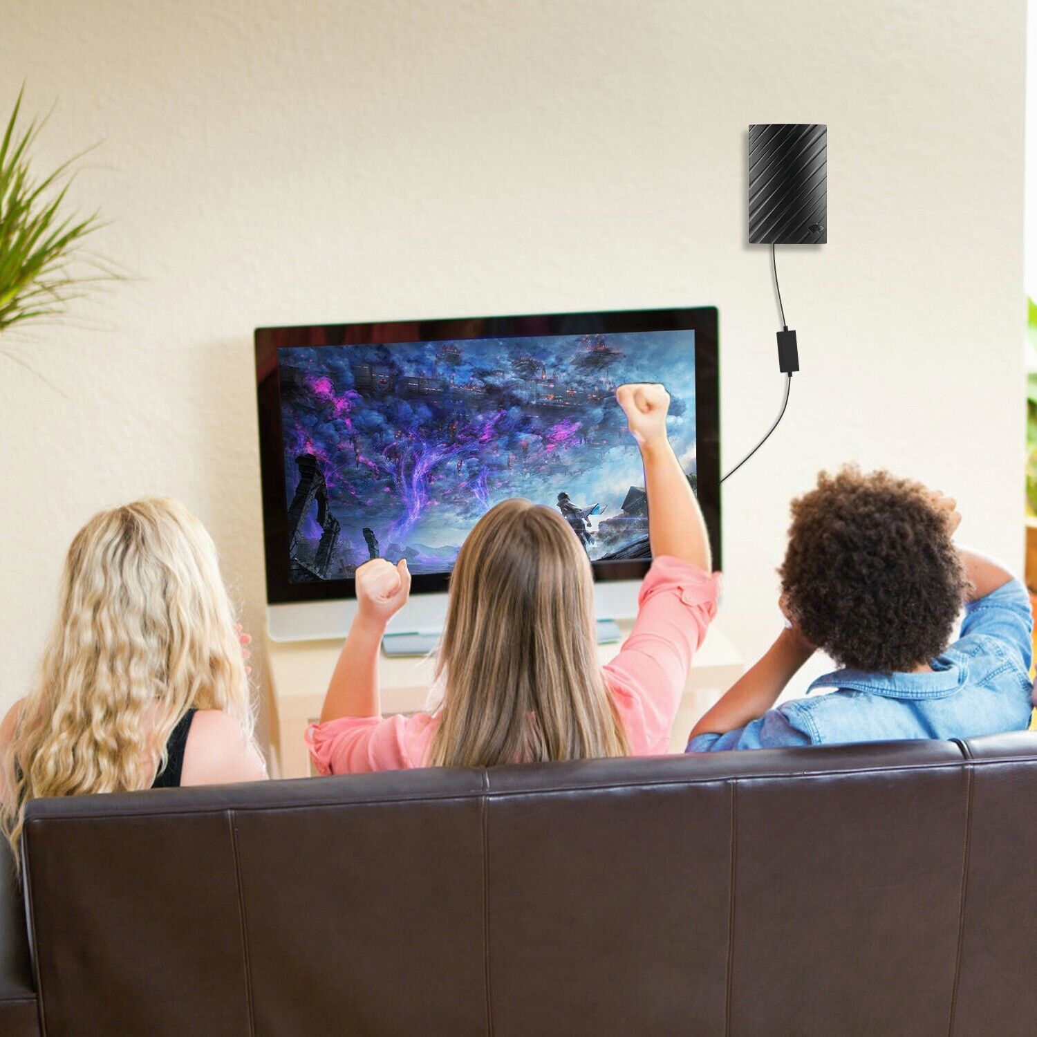 Antena cyfrowa HDTV 4K o dużym zasięgu do użytku wewnętrznego, 600 mil 3