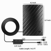 Antena cyfrowa HDTV 4K o dużym zasięgu do użytku wewnętrznego, 600 mil 8