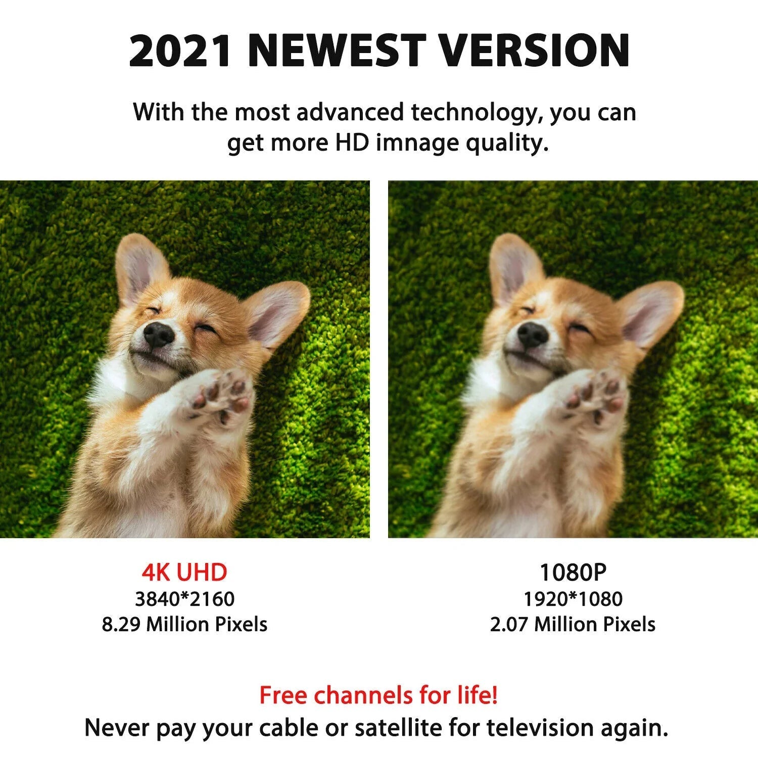 Antena wewnętrzna HDTV cyfrowa ze wzmacniaczem sygnału o zasięgu 300 mil 4