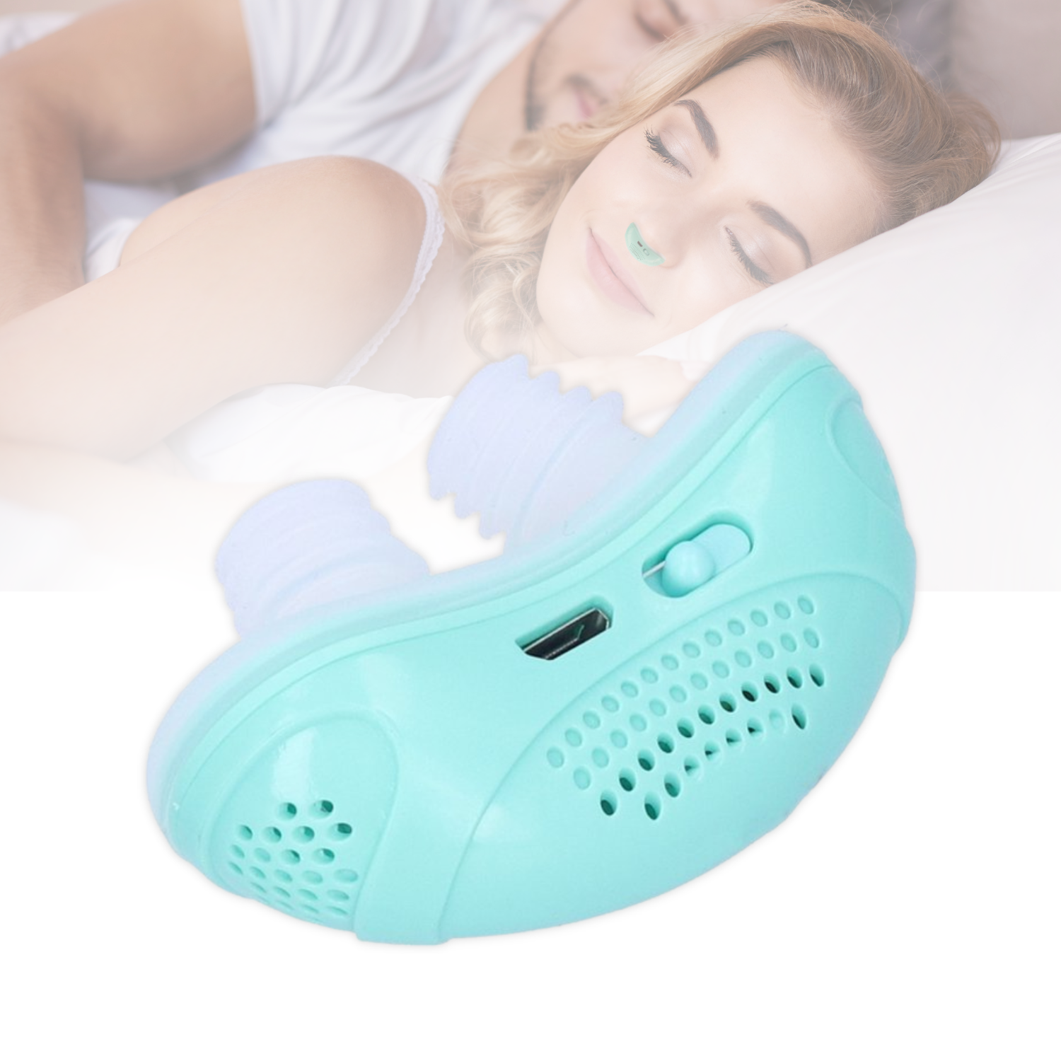 Aparat MICRO CPAP do leczenia bezdechu sennego w podróży i zapobiegający chrapaniu – alternatywa dla urządzenia CPAP 0