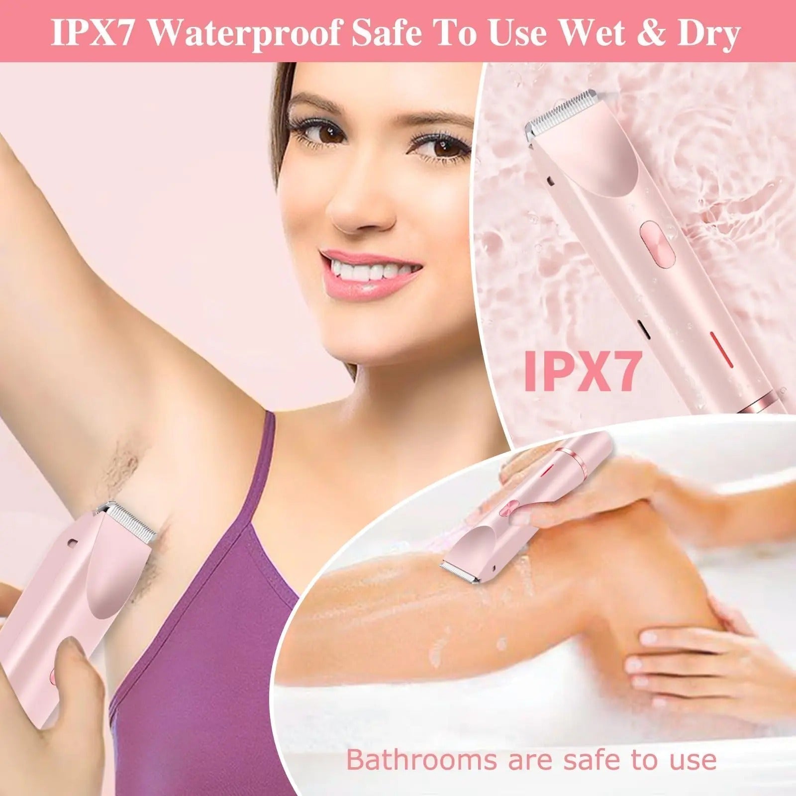 AquaGlow | Elegancki, wodoodporny, akumulatorowy trymer do bikini dla kobiet 2