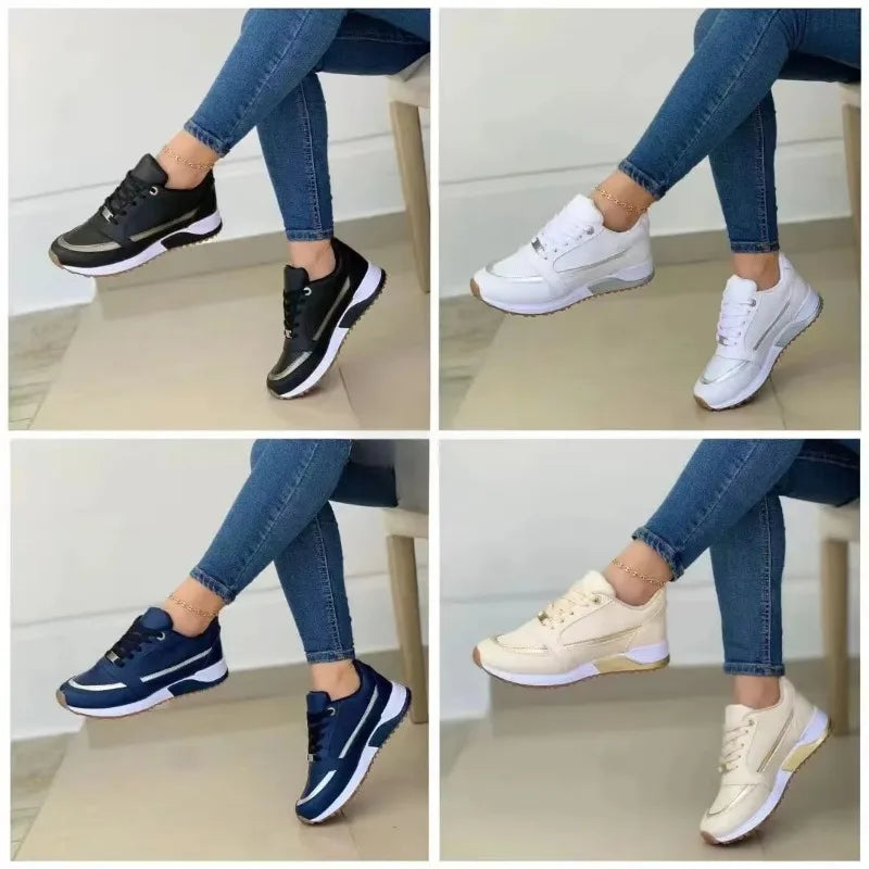 Białe Sneakersy Damskie Ortopedyczne - Komfortowe Trampki na Co Dzień, Sportowy Styl i Wsparcie 5
