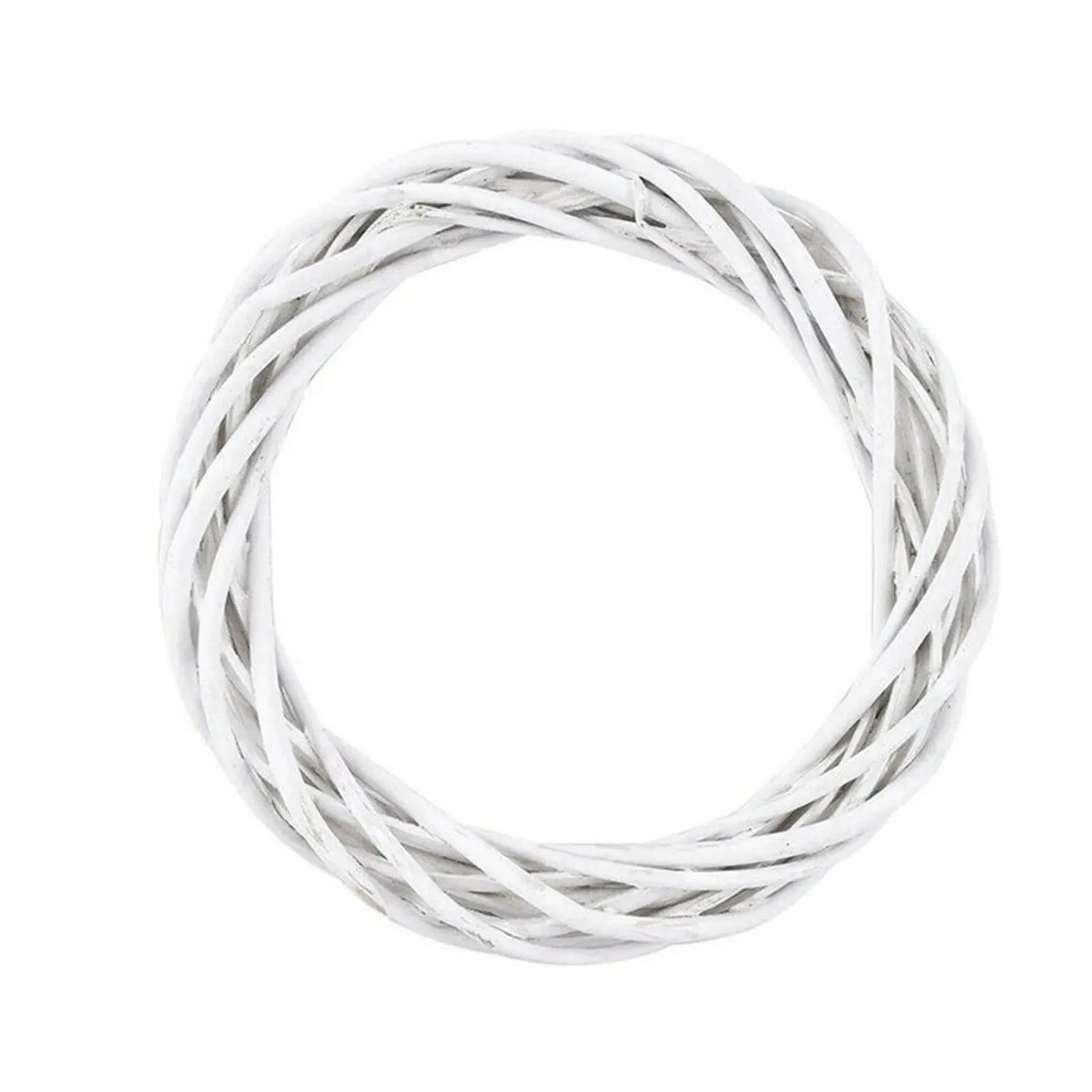 Biały Cud | Ręcznie robiony wianek rattanowy na świąteczną dekorację drzwi 0