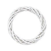 Biały Cud | Ręcznie robiony wianek rattanowy na świąteczną dekorację drzwi 0