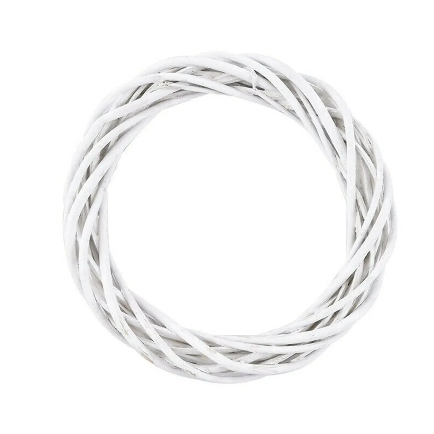 Biały Cud | Ręcznie robiony wianek rattanowy na świąteczną dekorację drzwi 4