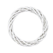 Biały Cud | Ręcznie robiony wianek rattanowy na świąteczną dekorację drzwi 4