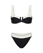 Bikini Damskie Dwuczęściowe z Regulowanymi Ramiączkami - Stylowy Strój na Basen w Blokach Kolorów na Lato 0