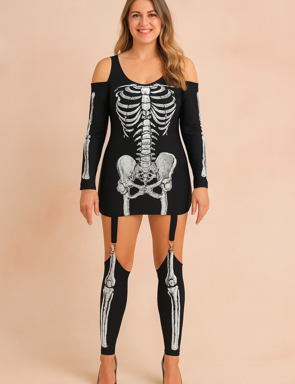skeleton-print-costume-fullbody-model-shot