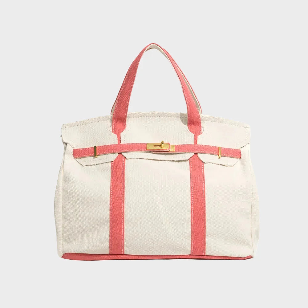 Boatkin Damen Tote Bag aus Canvas mit strukturierter Optik 2
