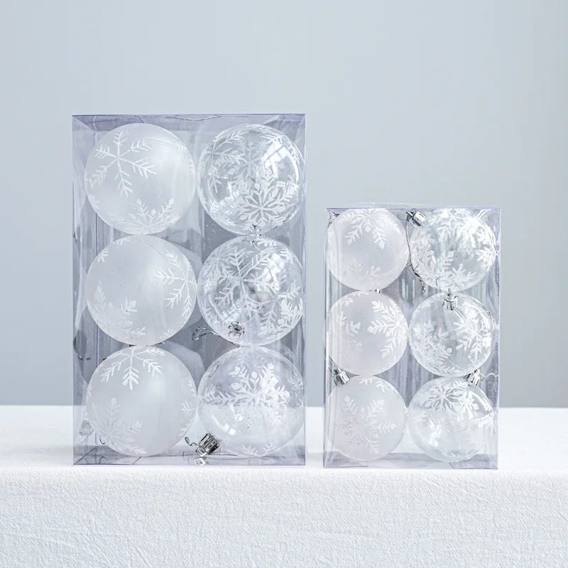 Bombki SnowGlobe | Wiszące ozdoby świąteczne w kształcie bombek z połyskiem 3