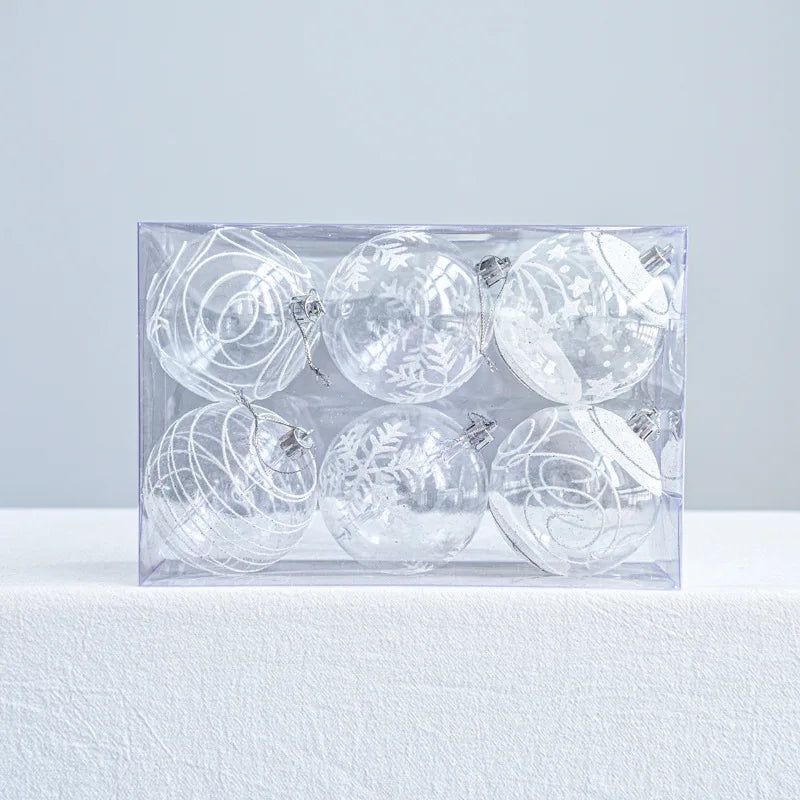 Bombki SnowGlobe | Wiszące ozdoby świąteczne w kształcie bombek z połyskiem 4