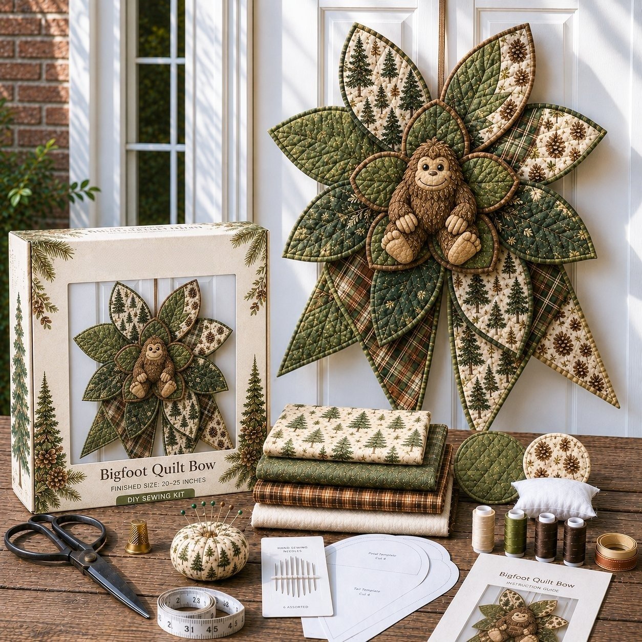 Bow Sewing Kit Türkranz-Nähset | Herbstmotiv | Komplett & Für Anfänger Geeignet | FoxStitch 12