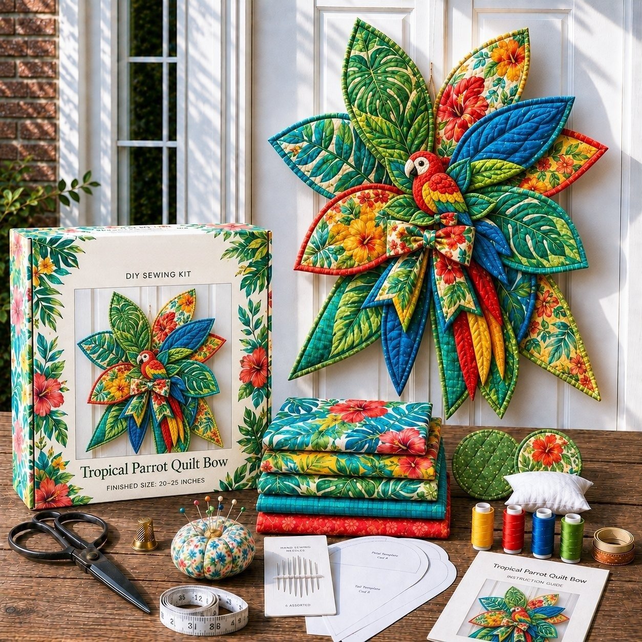Bow Sewing Kit Türkranz-Nähset | Herbstmotiv | Komplett & Für Anfänger Geeignet | FoxStitch 17