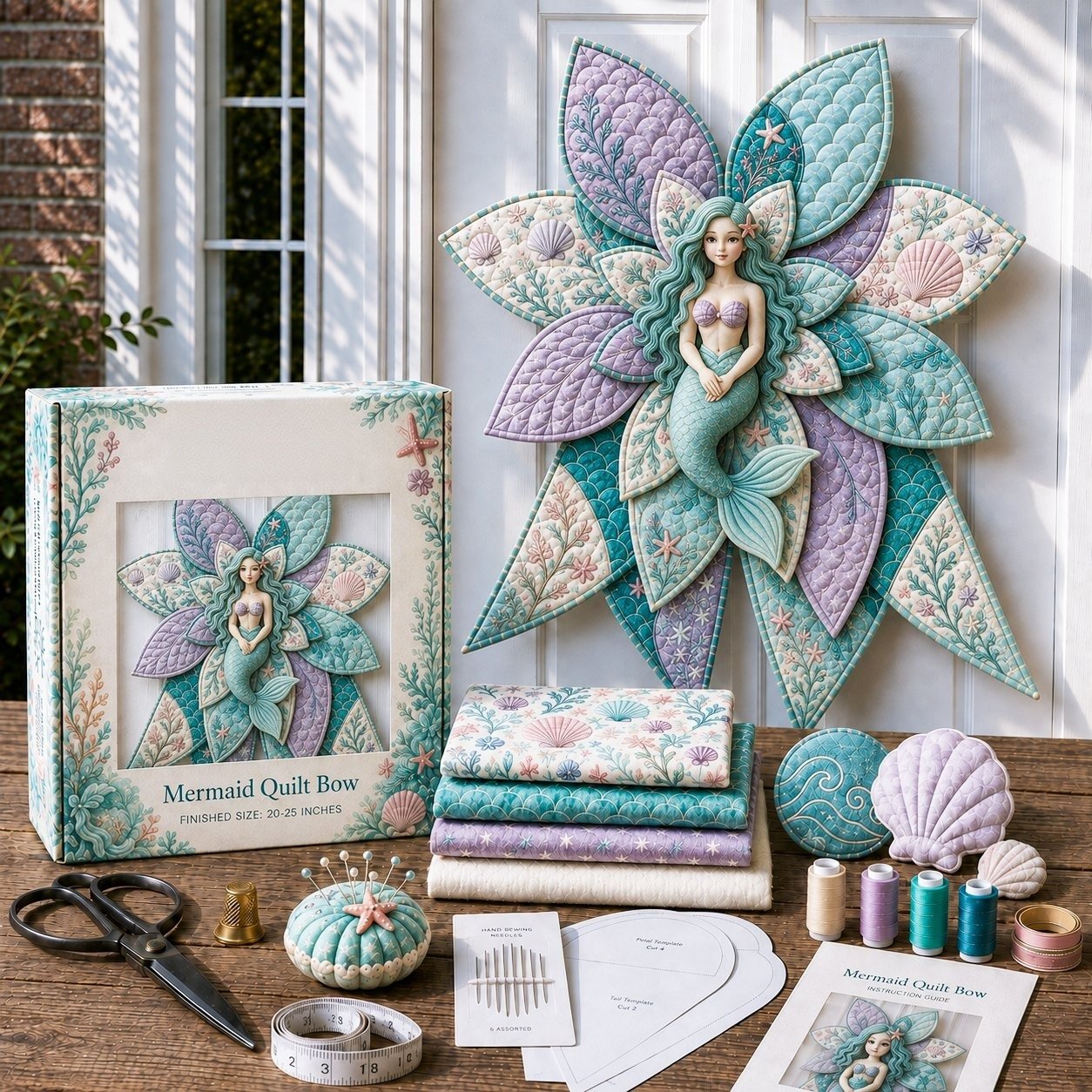 Bow Sewing Kit Türkranz-Nähset | Herbstmotiv | Komplett & Für Anfänger Geeignet | FoxStitch 18