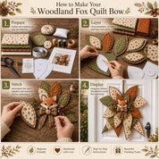 Bow Sewing Kit Türkranz-Nähset | Herbstmotiv | Komplett & Für Anfänger Geeignet | FoxStitch 3