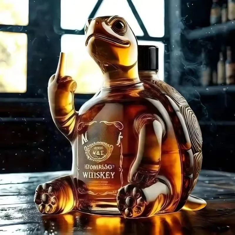 Butelka Whisky w Kształcie Zwierzęcia – Szkło Dekoracyjne do Barów i Domów, Unikalny Design, Idealna na Prezent 0