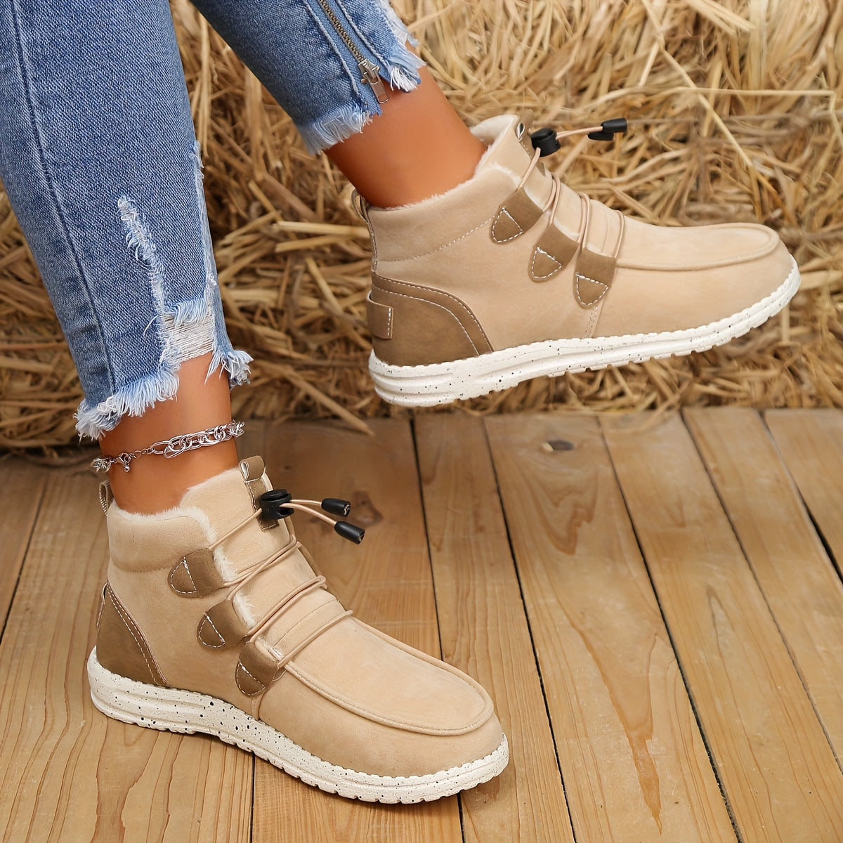 Buty sportowe z podszewką z polaru – ciepłe i stylowe obuwie zimowe dla kobiet 1