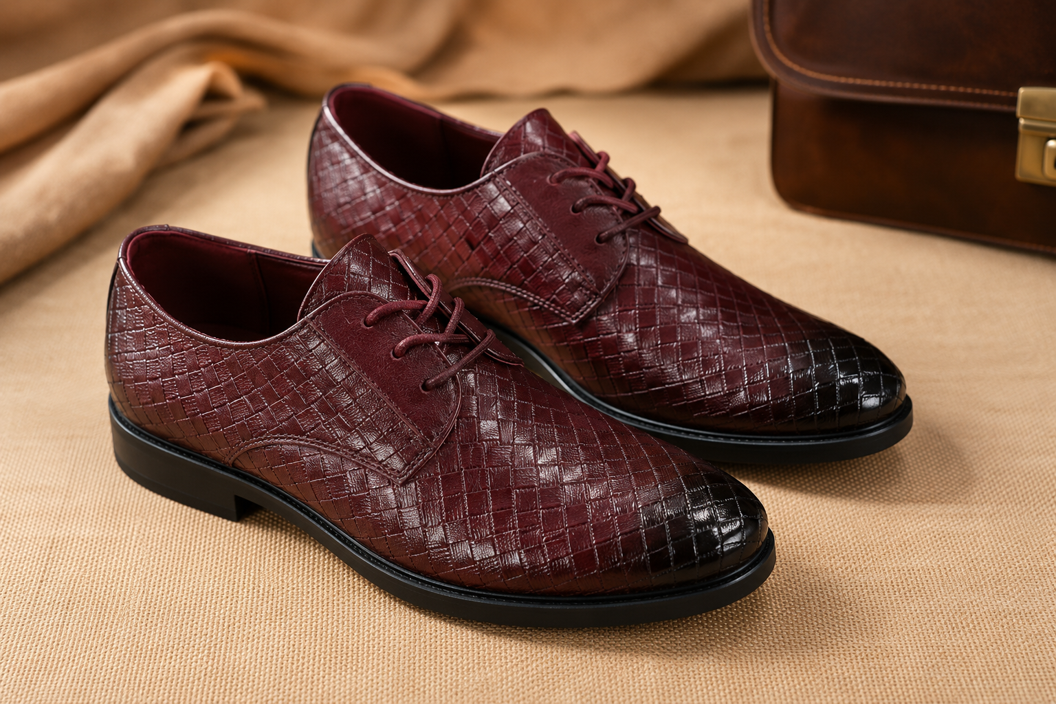 Tobiasz | Męskie eleganckie plecione buty wizytowe