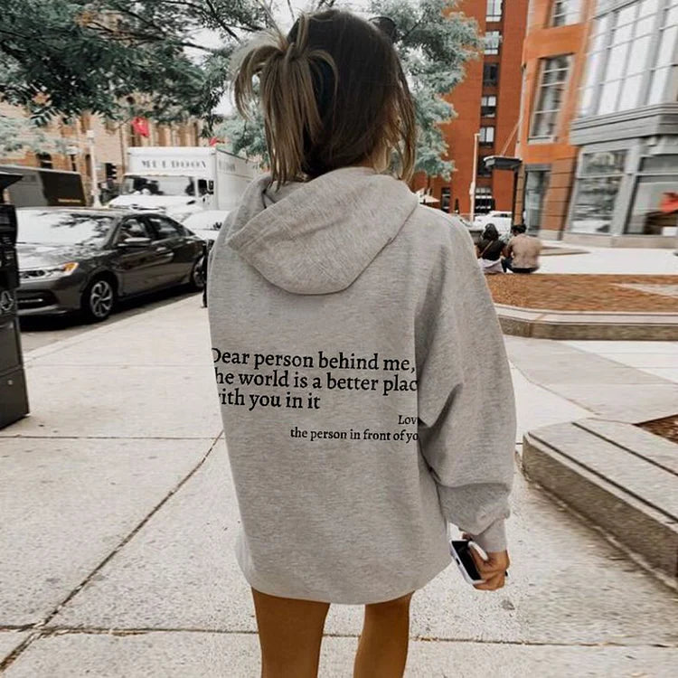 Ciepła bluza z kapturem unisex z nadrukiem | Długi rękaw 2