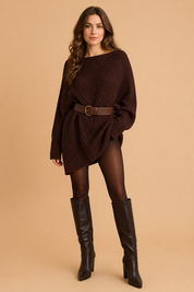 Lidia | Sweter z odkrytym ramieniem