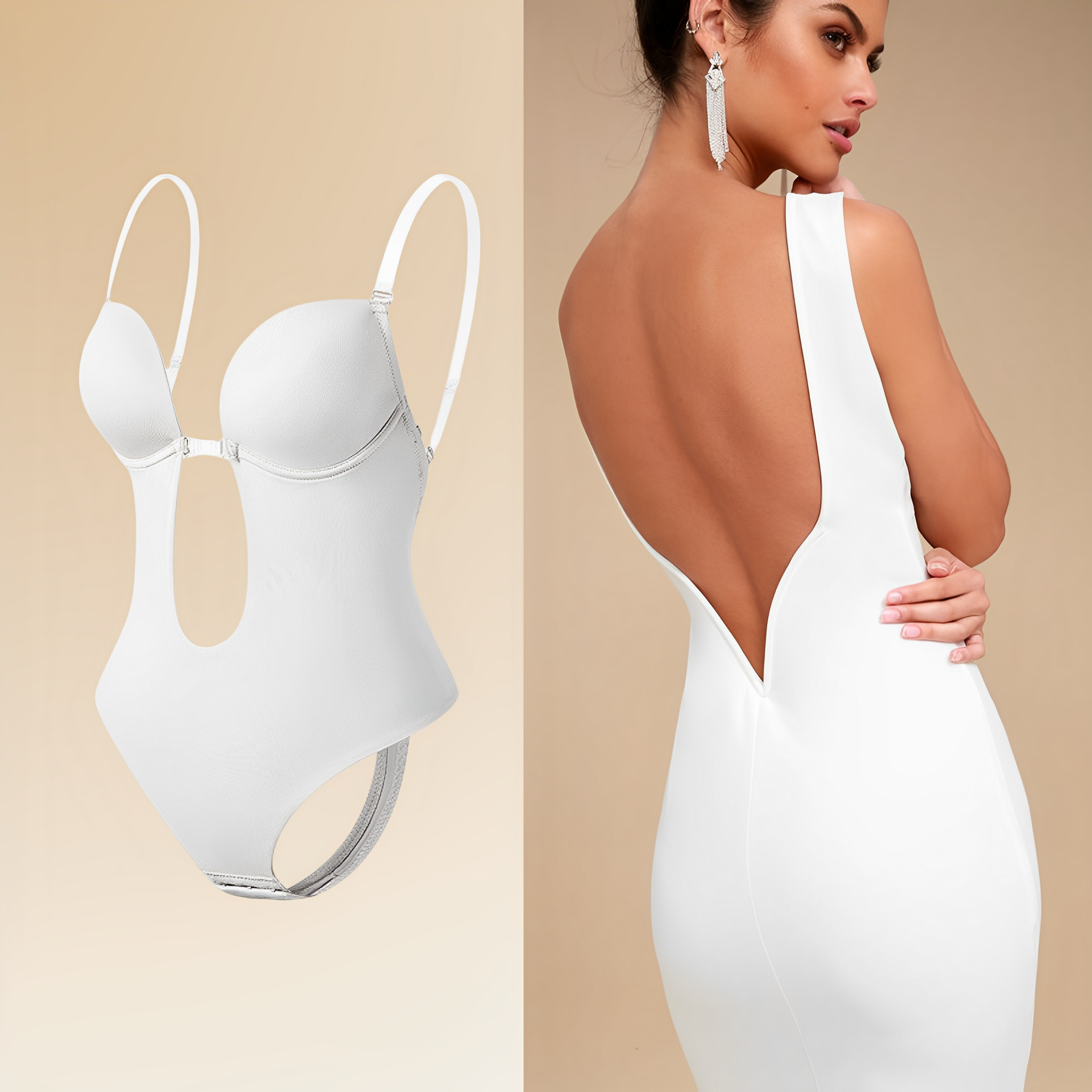 Czarne Body Damskie Bez Pleców, Stylowe Body Damskie do Odkrytych Pleców, Eleganckie i Wszechstronne 1