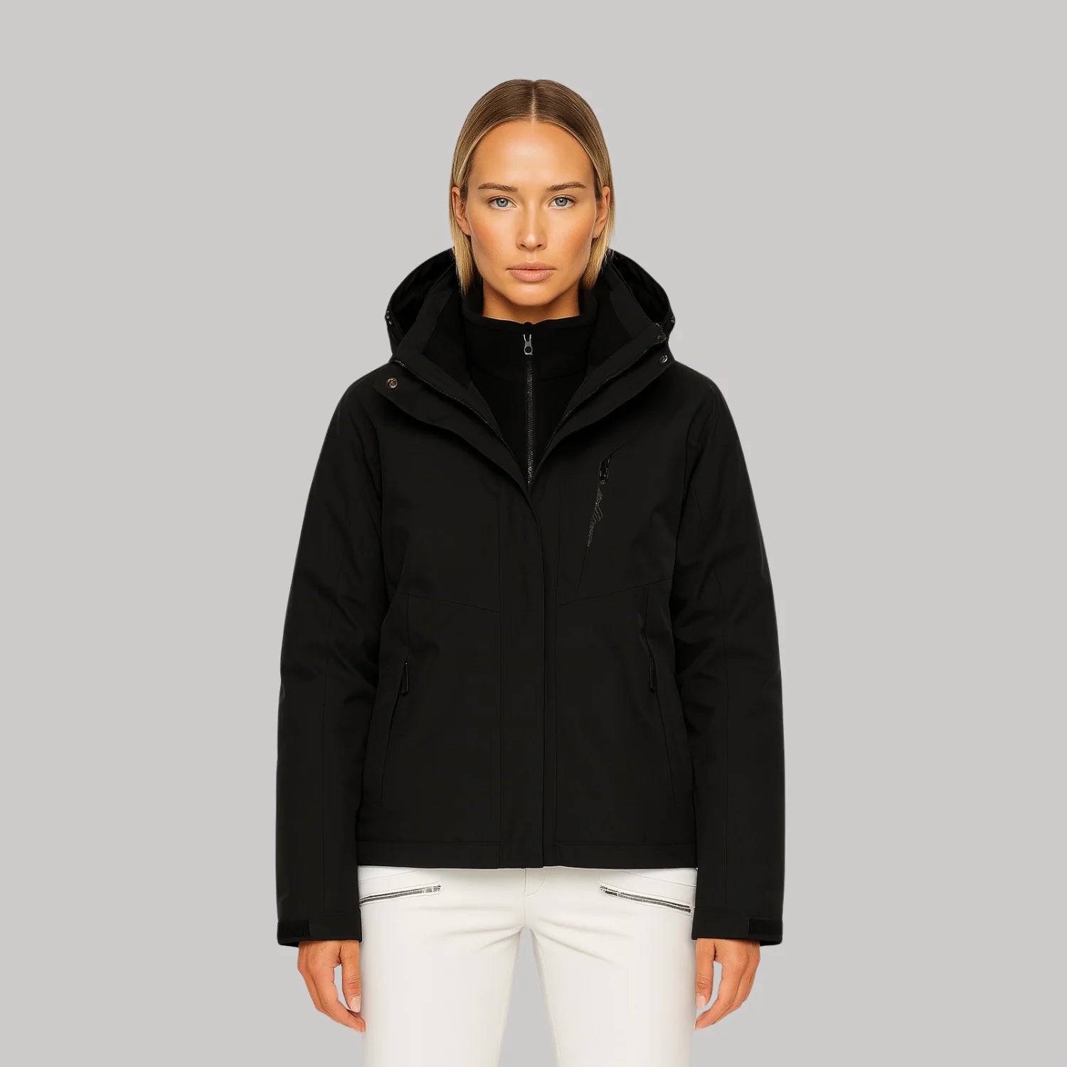 Damen 3 in 1 Jacke wasserdicht mit Kapuze 2