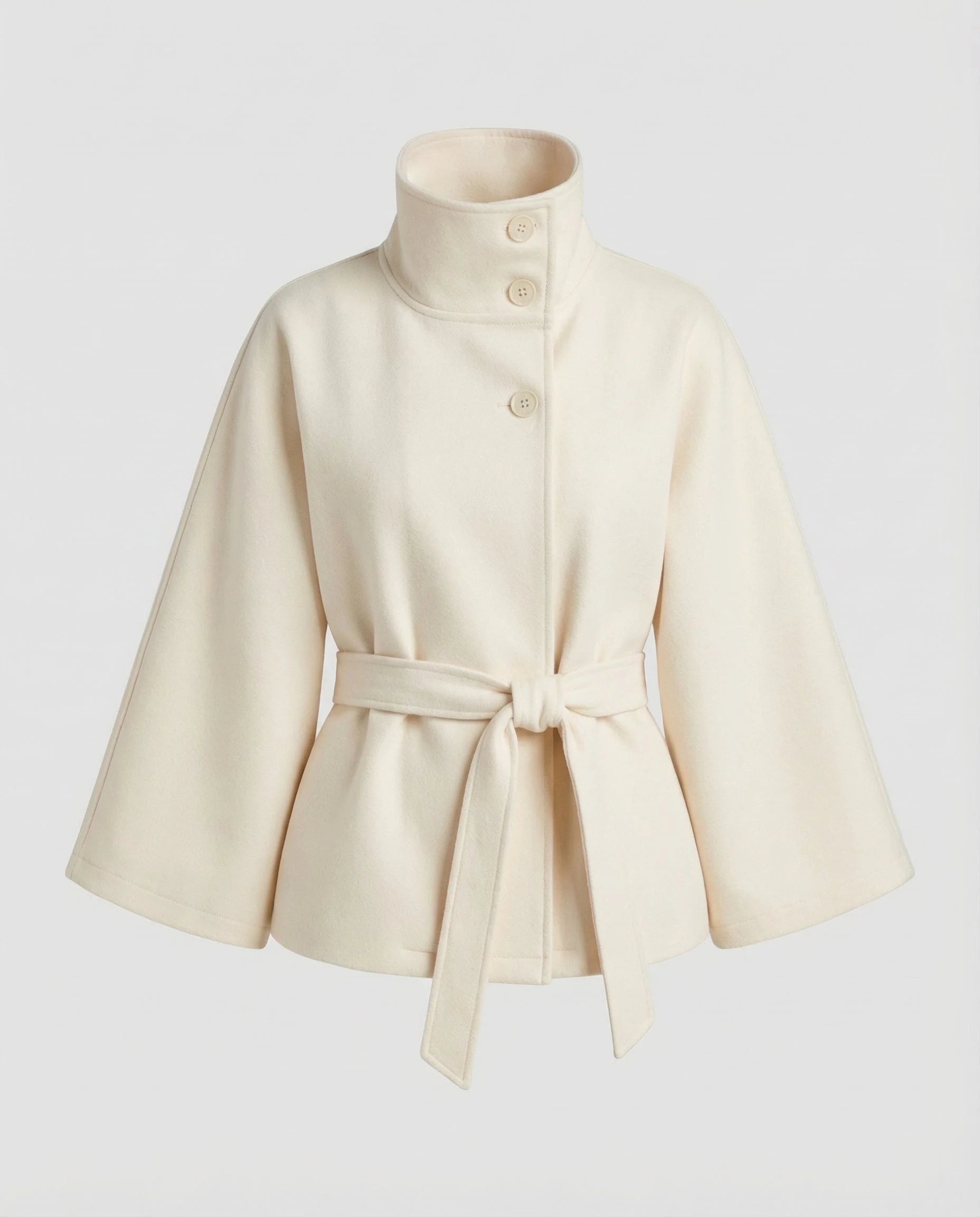 Damen Cape-Jacke mit Gürtel 3