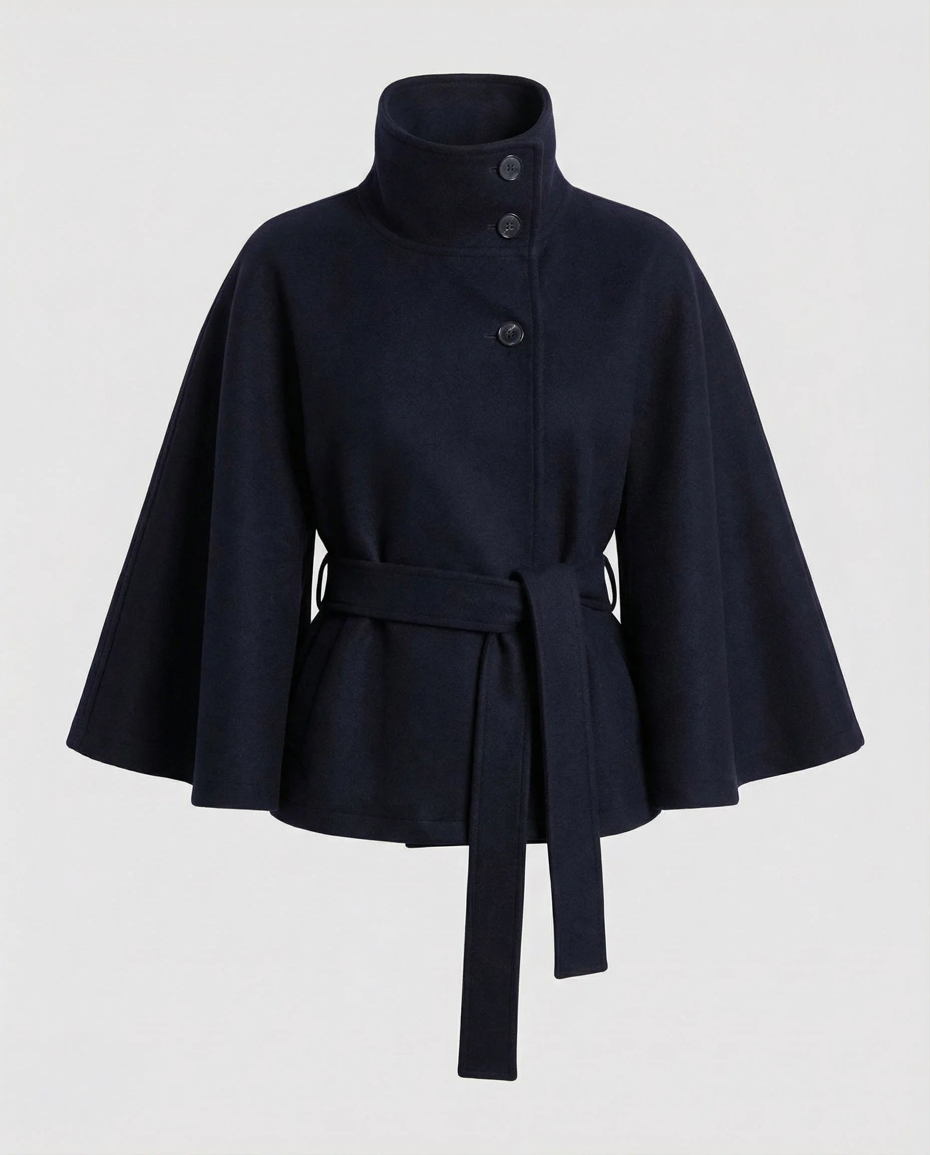 Damen Cape-Jacke mit Gürtel 4