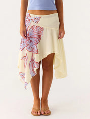Damen Halbrock mit hoher Taille und asymmetrischem Schnitt 10