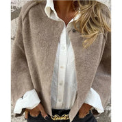 Damen Jacke mit Knopfleiste und weiten Ärmeln 2