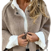 Damen Jacke mit Knopfleiste und weiten Ärmeln 3