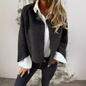 Damen Jacke mit Knopfleiste und weiten Ärmeln 5