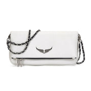 Damen elegante Pochette Handtasche mit Riemen 5