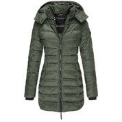 Damen warme Daunenjacke mit Kapuze Olivia 2