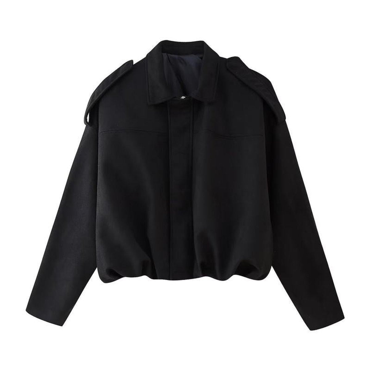 Damska kurtka bomber oversize krótka vintage styl 3