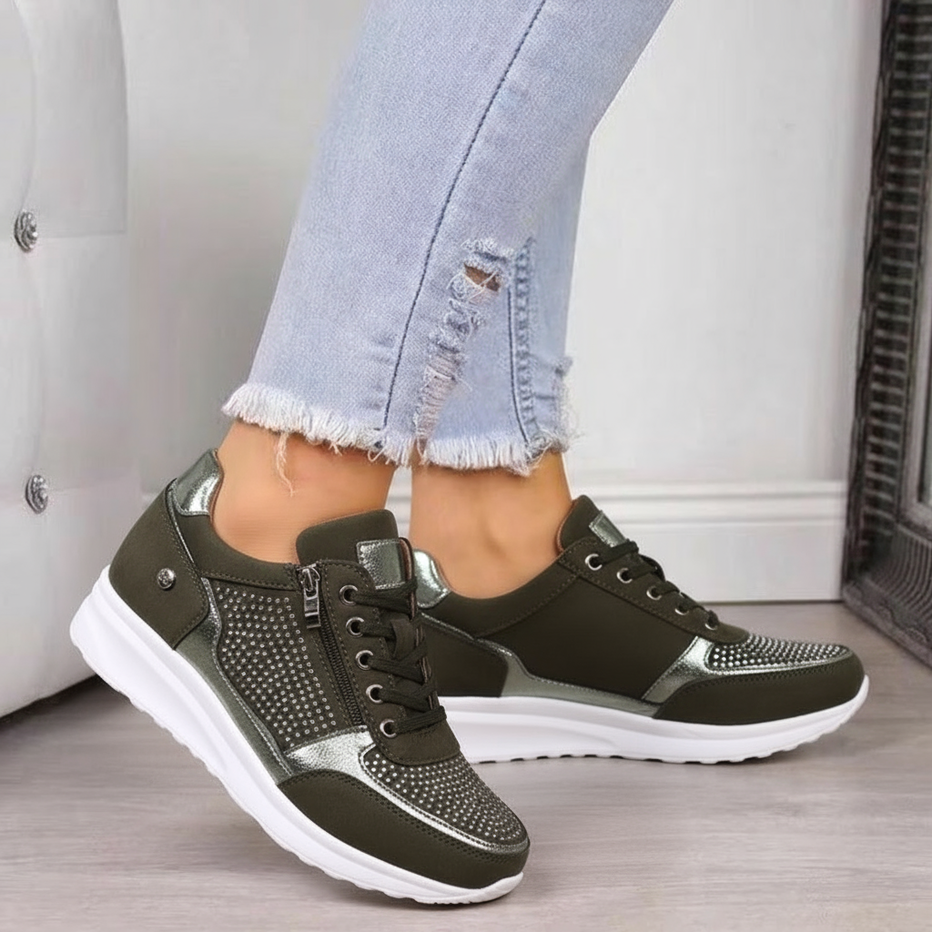Damskie Sneakersy Ortopedyczne z Zamkiem na Co Dzień - Stylowe i Wygodne do Codziennych Stylizacji 2