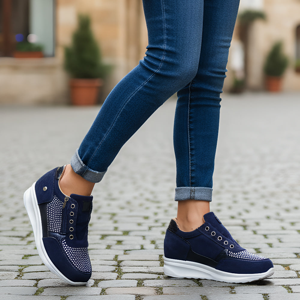 Damskie Sneakersy Ortopedyczne z Zamkiem na Co Dzień - Stylowe i Wygodne do Codziennych Stylizacji 3