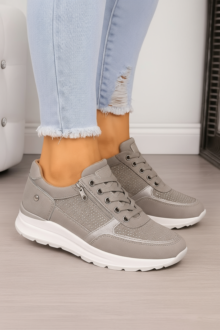 Damskie Sneakersy Ortopedyczne z Zamkiem na Co Dzień - Stylowe i Wygodne do Codziennych Stylizacji 5